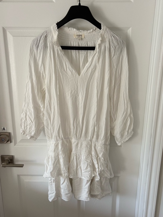 Umgee Tops - Umgee smocked tiered mini dress with three-quarter puff sleeves Size L